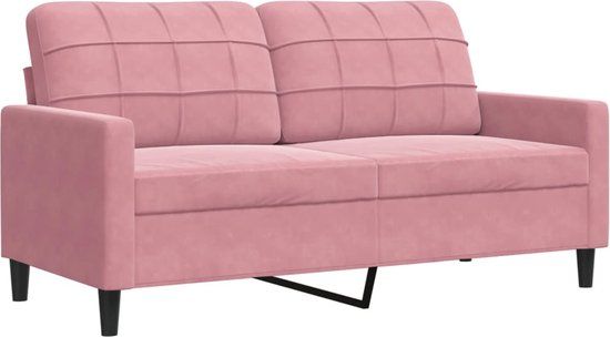 vidaXL Tweezitsbank 140 cm fluweel roze