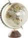 Item International Items Deco Wereldbol/globe op voet - kunststof - beige/goud - home decoratie artikel - D20 x H30 cm