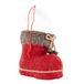 Idena 31611 - Kerstmannenlaars met vilten hoes en belletje, 14 x 8 x 13,5 cm, kerstlaars om te vullen, cadeau, kerst, rood