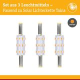 Paulmann 29278 Solar LED-lampen met stekkerfitting, 3 stuks, 4000K, 60lm
