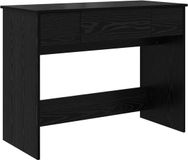 vidaXL Kaptafel met spiegel, zwart eiken, 100 x 45 x 76 cm
