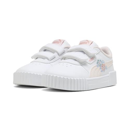 PUMA Carina 3.0 Floral V Inf Sneakers, babymeisjes, Puma Witte jasmijn bloem zeeschuim, 5 UK kind