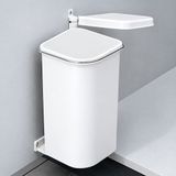 Duovorm Poubelle derrière porte battante 5L Blanc, pour largeur de meuble 300 mm