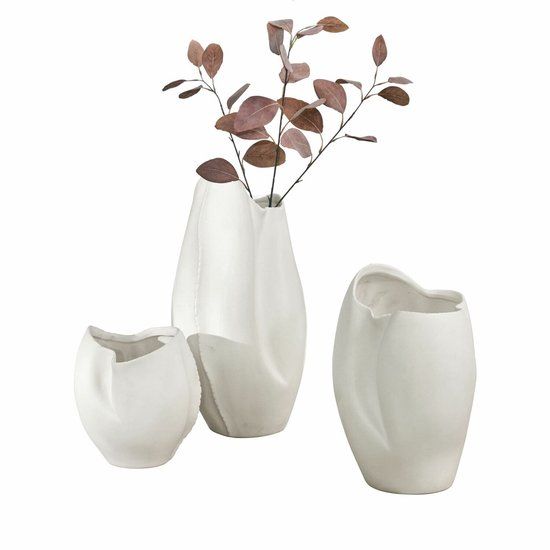 LOBERON Vaas set van 3 Kazimad wit