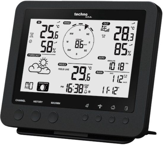 Technoline Weerstation WS 1900 - Weersvoorspelling - Datum - Wekkerfunctie