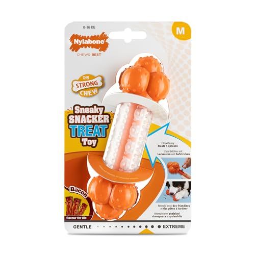 Nylabone Sneaky Snacker - Hondenspeelgoed - Speksmaak - Medium/Wolf