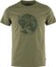 Fjallraven Arctic Fox T-shirt Heren Groen Katoen Ronde Hals Korte Mouw Regular Fit Printopdruk Casual Lente/Zomer 2024 M
