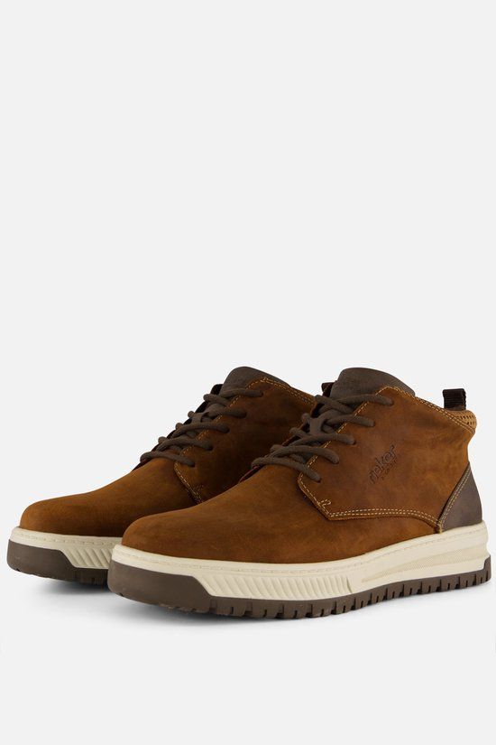 Rieker Veterboots cognac Nubuck - Maat 43
