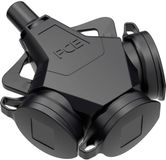 PC Electric 243711-ss 3-voudige koppeling Rubber 250 V Zwart IP54