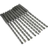 Faithfull FAISDS7160B SDS Masonry Drill Bit 7 mm x 100 mm WL x 160 mm - Bulk Pack of 10 Silver