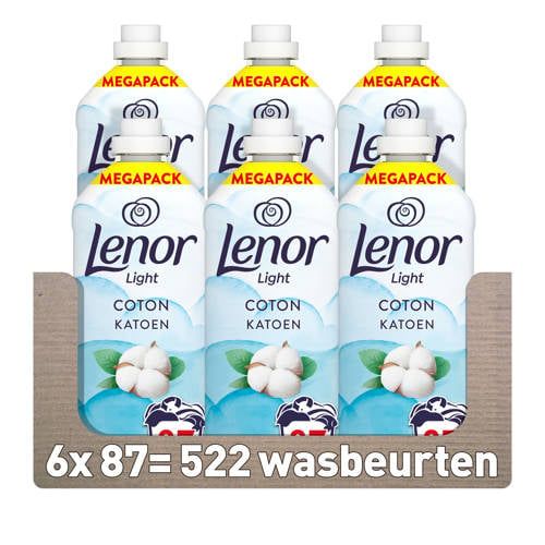Lenor Wasverzachter Katoen - 6 x 1,827 liter - 6 x 87 Wasbeurten - 522 wasbeurten