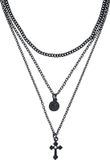 Gothicana by EMP Gothicana Zwarte ketting met drie rijen - Dames - Standard