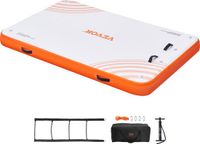 Vevor Opblaasbaar Drijvend Dok, 8' x 5' Opblaasbaar Dokplatform, Wit + Oranje
