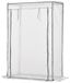 Kas - Serre en film - PE gaasfolie - Wintervast stalen frame - Met deur - 100 x 50 x 150 cm - Olijfgroen