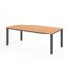 Hammerbacher Bureau droit à 4 pieds carrés - 200x100 cm