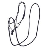 Imperial Riding IRHFree Ride Halster met strikken, licht en robuust halster van sterk polyester touw, individueel verstelbaar, voor training, grondwerk en dagelijks gebruik, blauw