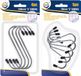 DID S-haken set met zwarte beschermlaag 18x stuks in 7 en 10 cm