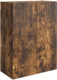 vidaXL Wandkast 66 x 34,5 x 90 cm Bewerkt hout Gerookt eiken