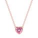 Trilani Ketting 925 Zilver Roségoud 45 cm Zirkonia Briljant Slijpvorm Roze