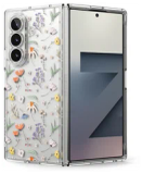 Ringke Fusion Design | Hoesje Geschikt voor Samsung Galaxy Z Fold 7 | Back Cover met Antikrascoating | Militaire Standaard | Dry Flowers