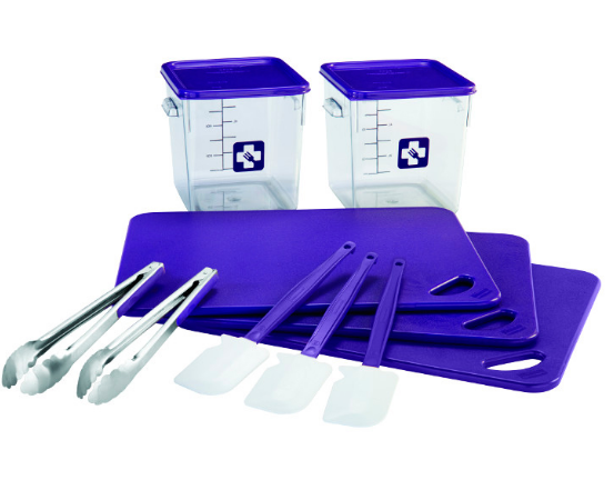 Kleurgecodeerd set voor voedselbereiding/bewaring, VB 917405