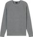 OLYMP Casual modern fit trui structuur - katoenmengsel - O-hals - grijs