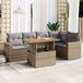 Maison Exclusive - Ensemble de meubles de jardin 6 pièces avec canapé et coussins, beige, en polyrotin