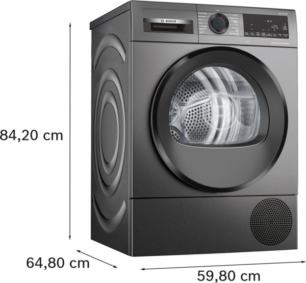 Bosch WQG235DRNL Serie 6 - Warmtepompdroger - A+++ - 8 kg - Cast iron grey