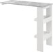 Bromoella Table de bar fixation murale 120x45x106 cm blanc aspect béton