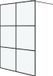 vidaXL Inloopdouchewand 140x195 cm Mat ESG-glas Zwart
