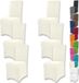 Goodivery Luxe Housse de chaise Lot de 6 crème