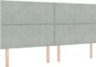 vidaXL Hoofdbord Lichtgrijs 200 cm Fluweel