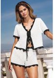 Cupshe Chemisier Femme Blanc Manches Longues Uni Polyester Casual Printemps/Été 2026