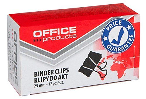 Maul OFFICE PRODUCTS documentclips 19 mm, 12 stuks 25 mm zwart