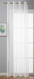 Ooggordijn Stores Ooggordijn transparant »Uni« gordijn H x B 225 x 140 cm wit gordijn oogjes loodband woonkamer 20332-cn