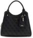 GUESS Meridian II Girlfriend Carryall Bag Coal Logo donkergrijs