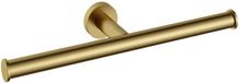Hotbath Cobber double toiletrolhouder geborsteld messing PVD