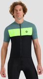 Rogelli Core Block Fietsshirt Heren - Korte Mouwen - Zwart/Fluor - 4XL