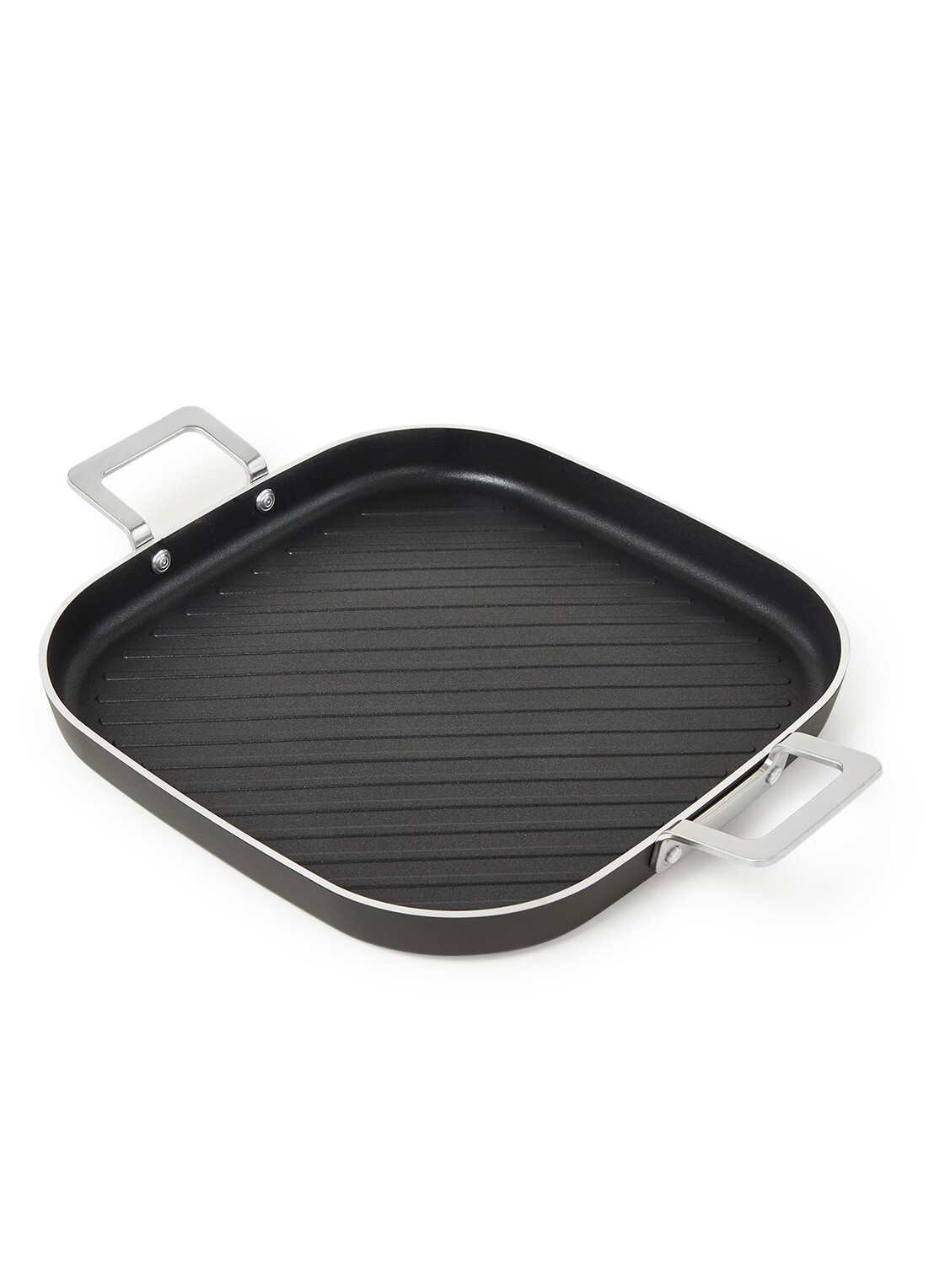 Alessi grillplaat Pots and pans zwart 29 x 29 cm