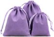 Dailygoods Sacs en velours 12 pièces - Violet clair - 5 x 7 cm