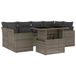vidaXL Loungeset met Kussens, Poly Rattan, Grijs