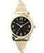 Timex Main Street Dameshorloge, 25 mm, uitbreidbaar, goudkleurig bandje van roestvrij staal met zwarte wijzerplaat en goudkleurige kast, TW2Y39200