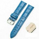 By Qubix Qubix Crocodile leren bandje - Blauw - geschikt voor Huawei Watch 5 - 46mm
