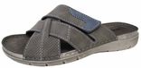 Fischer 566702 Slippers Grijs Leer Heren - Grijs - 42