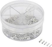 TRU COMPONENTS 739773 Assortiment adereindhulzen 0.5 mm², 0.75 mm², 1 mm², 1.5 mm², 2.5 mm² Ongeïsoleerd Metaal 500 stuk(s)