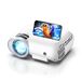 5 G+2,4 G wifi-beamer, Bluetooth 5.0, 1080P draagbare projector, ondersteuning 7500 lumen, thuisbioscoopprojector, 100.000 uur, mini-projector met geïntegreerde DSP-luidspreker