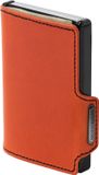 Merkloos Orange Genuine Leather RFID Blocking Slim Mini Wallet for Credit Cards and Banknotes