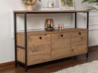 Mobistoxx SOLANKA Sidetable 3 deuren atlantisch grenen/zwart
