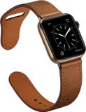 Qubix Leren bandje - Bruin - Geschikt voor Apple Watch 38mm / 40mm