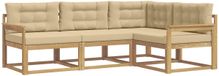 vidaXL Ensemble de canapé d'extérieur 3 pièces Blanc et Beige Polyester